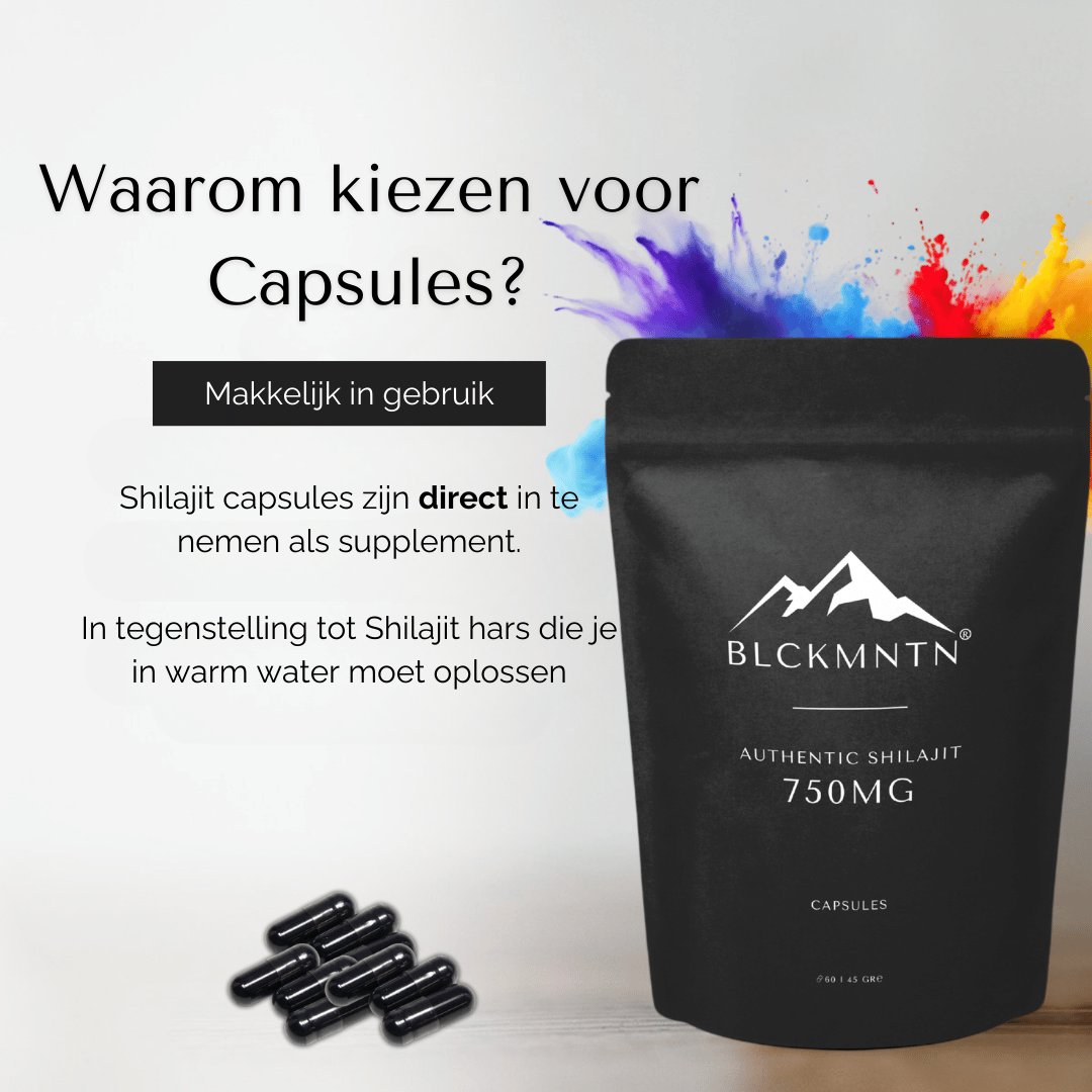 BLCKMNTN® Authentic Shilajit 60 Caps 750MG inclusief e-book