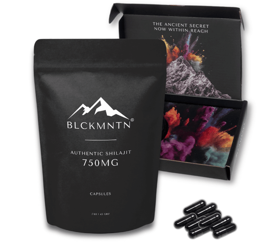 BLCKMNTN® Authentic Shilajit 60 Caps 750MG Puurste Shilajit